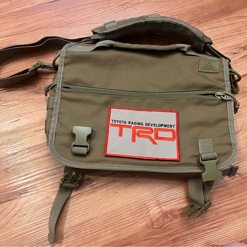 Youth Tan Red Rock Outdoor Gear Tactical Messenger Bag-w/Toyota Racing Dev Patch
